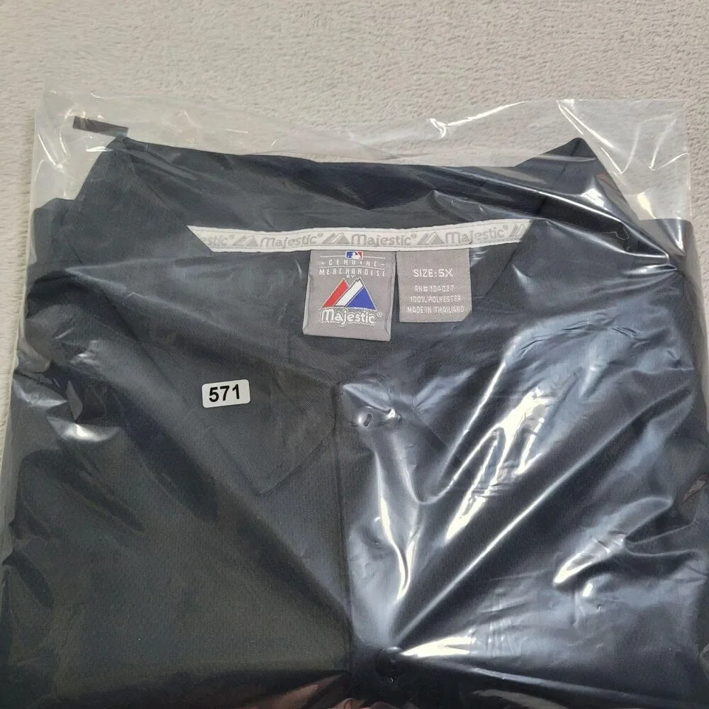 Chicago White Sox Shirt Mens 5XL Black MLB Baseball Majestic Polo Performance